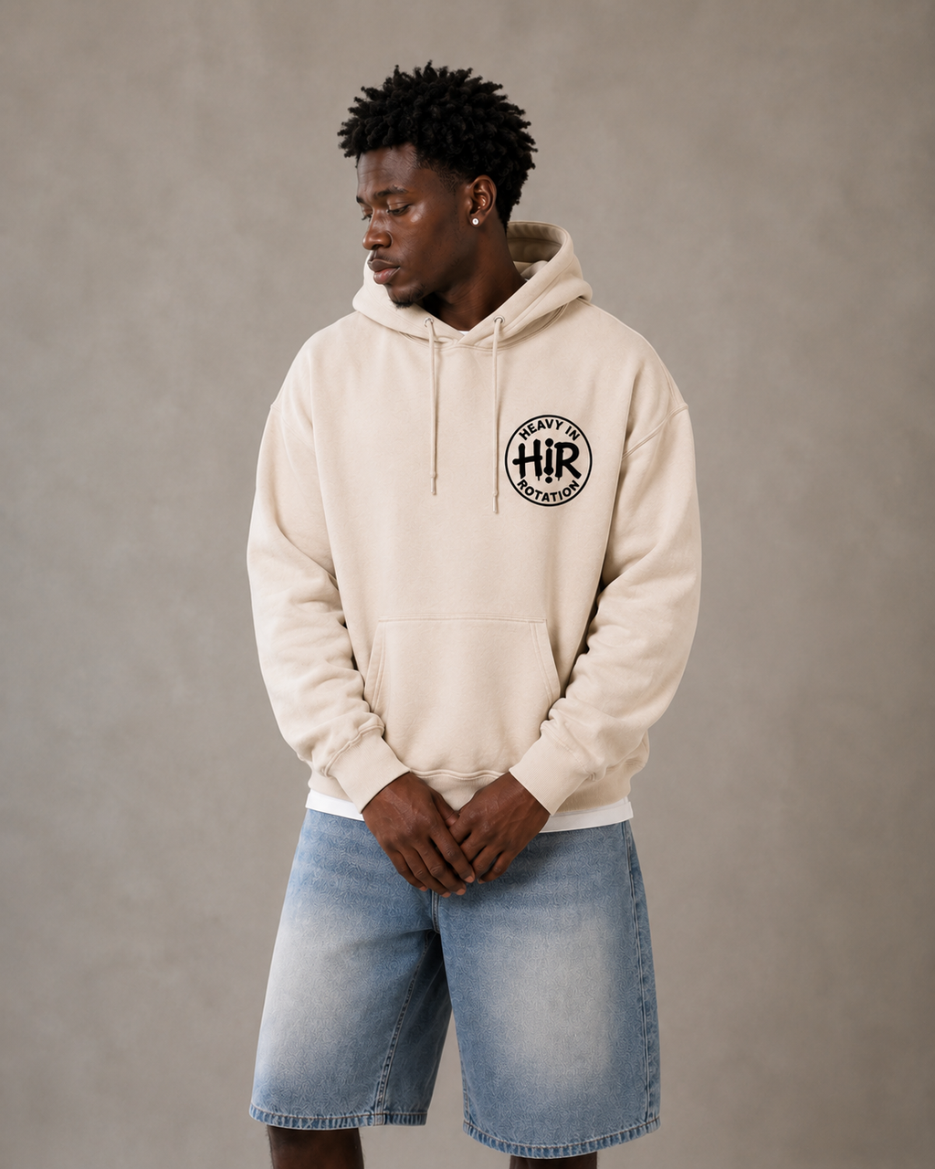 CREAM CIRCLE HOODIE