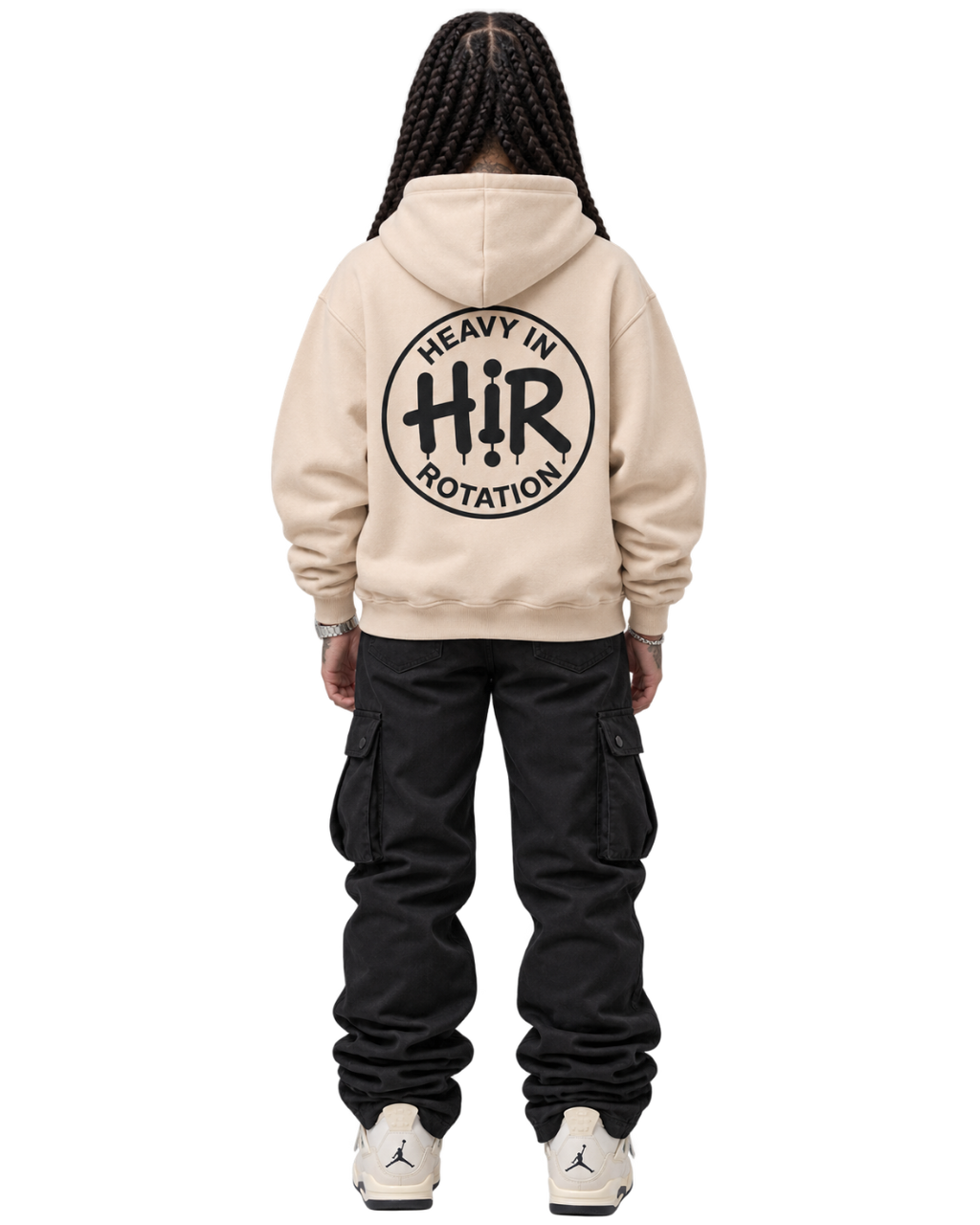 CREAM CIRCLE HOODIE
