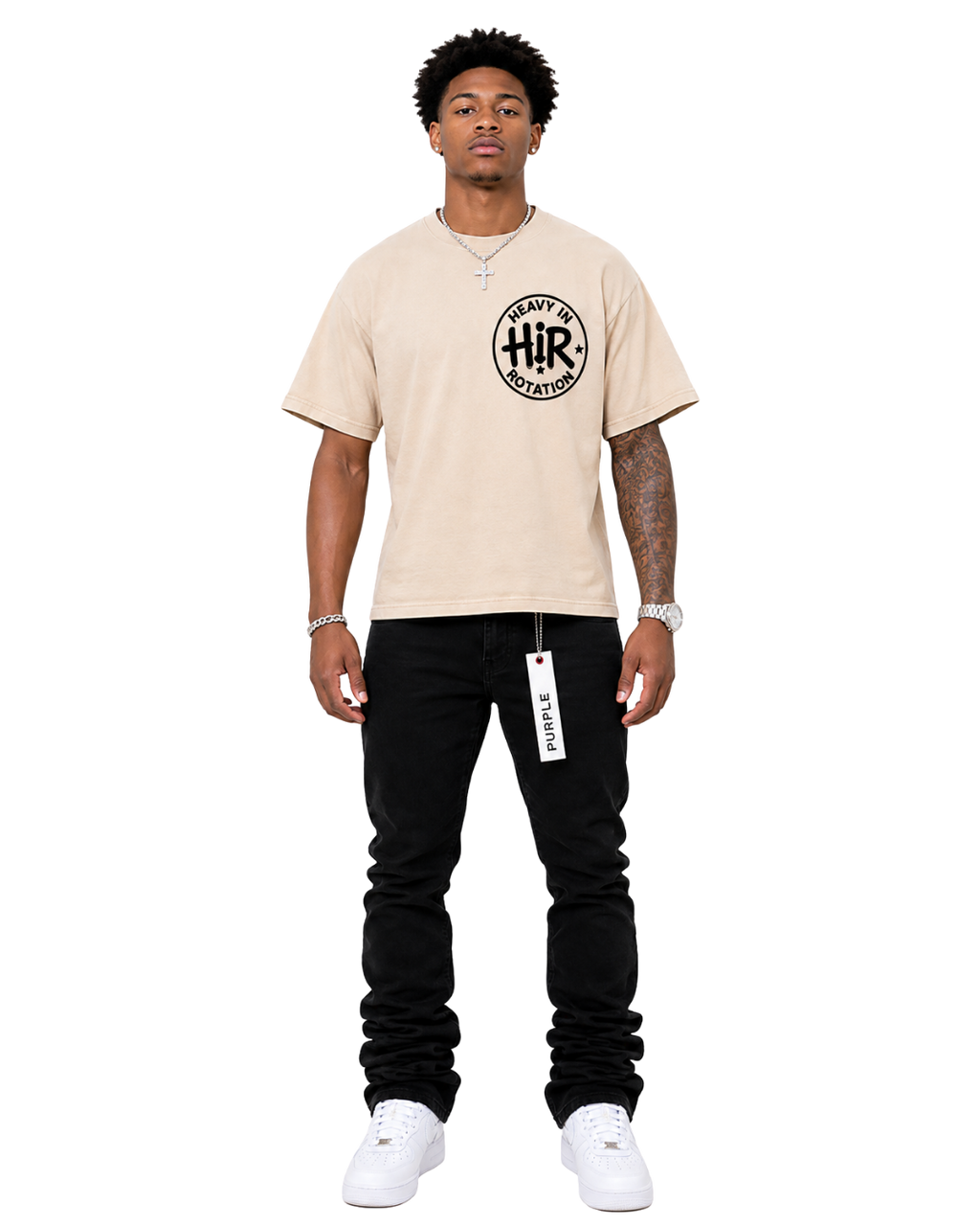 CREAM CIRCLE TEE