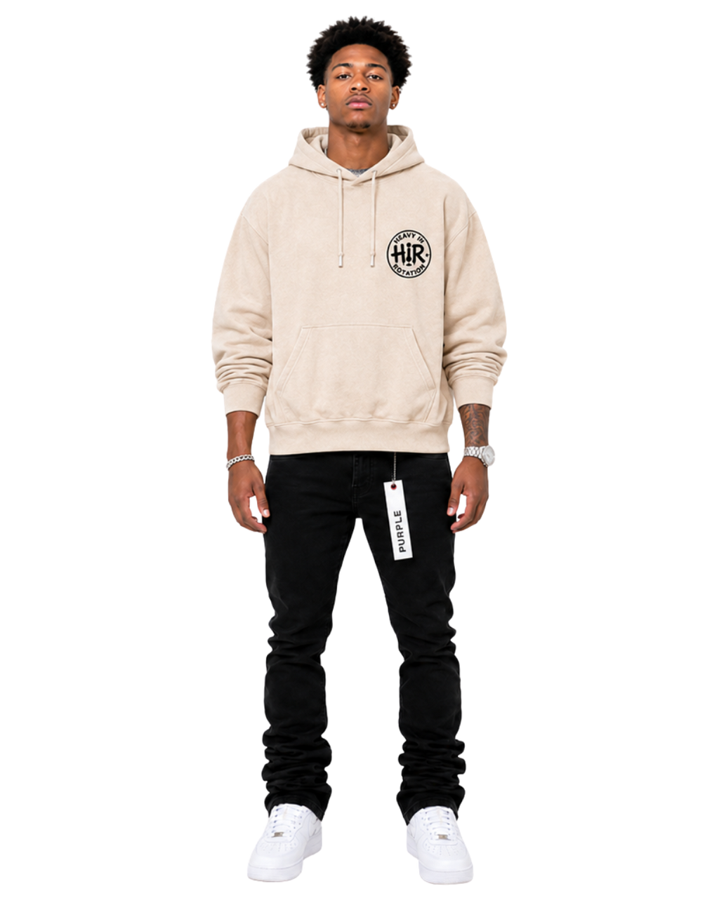CREAM CIRCLE HOODIE