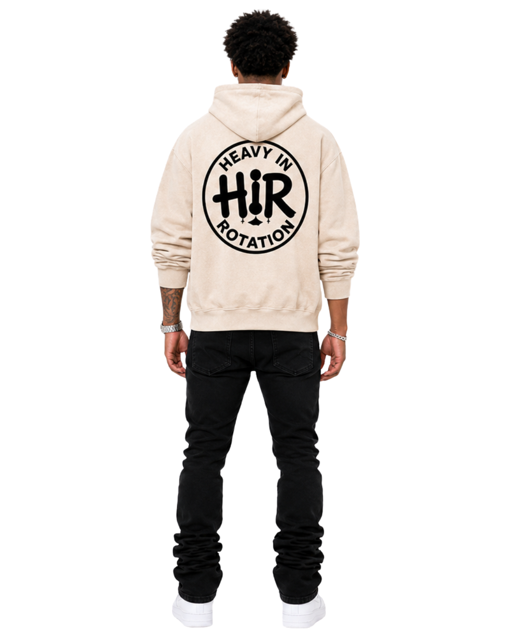 CREAM CIRCLE HOODIE
