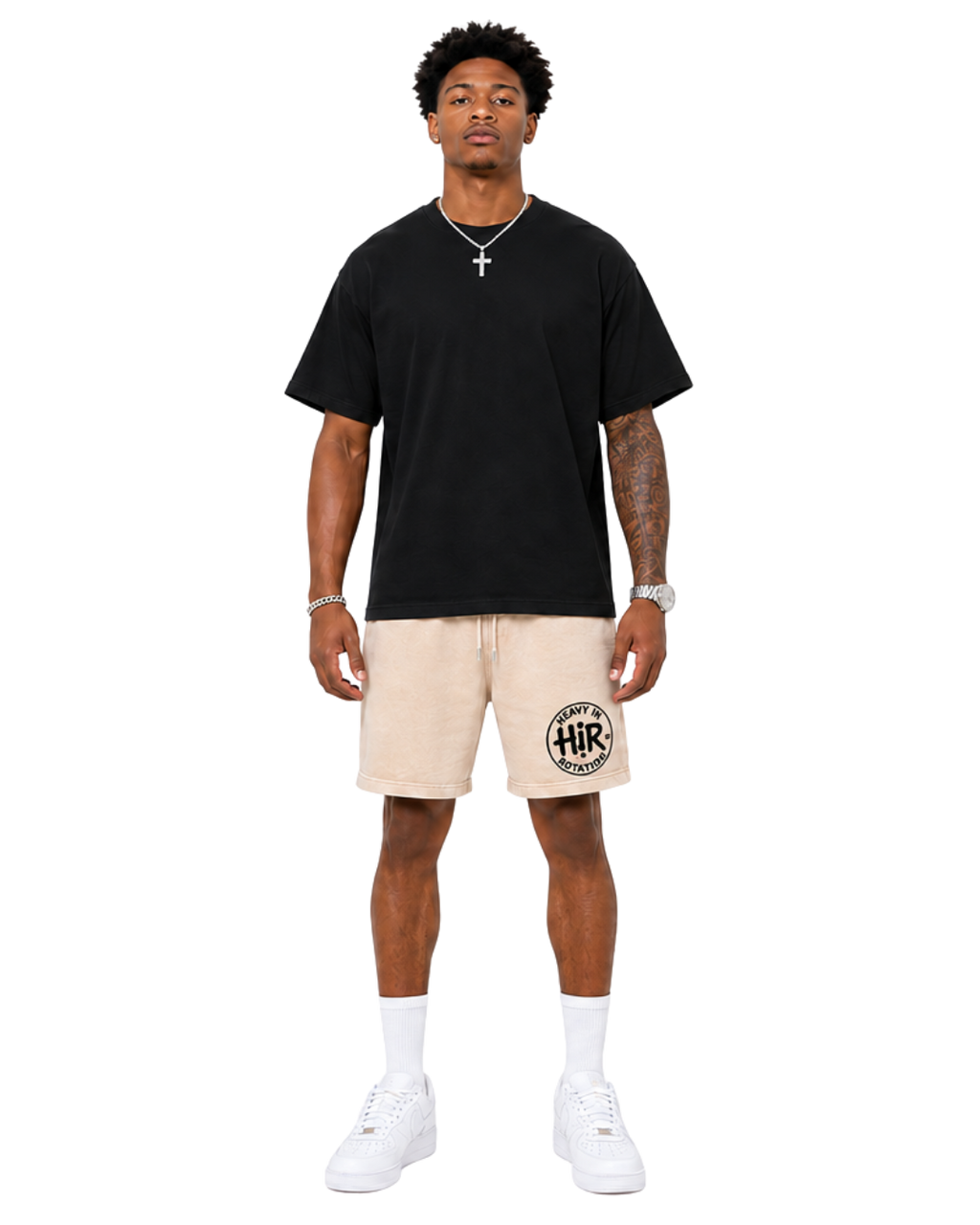 CIRCLE CREAM SHORTS