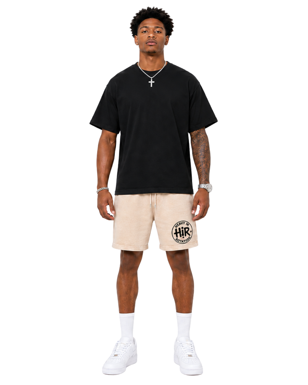CIRCLE CREAM SHORTS