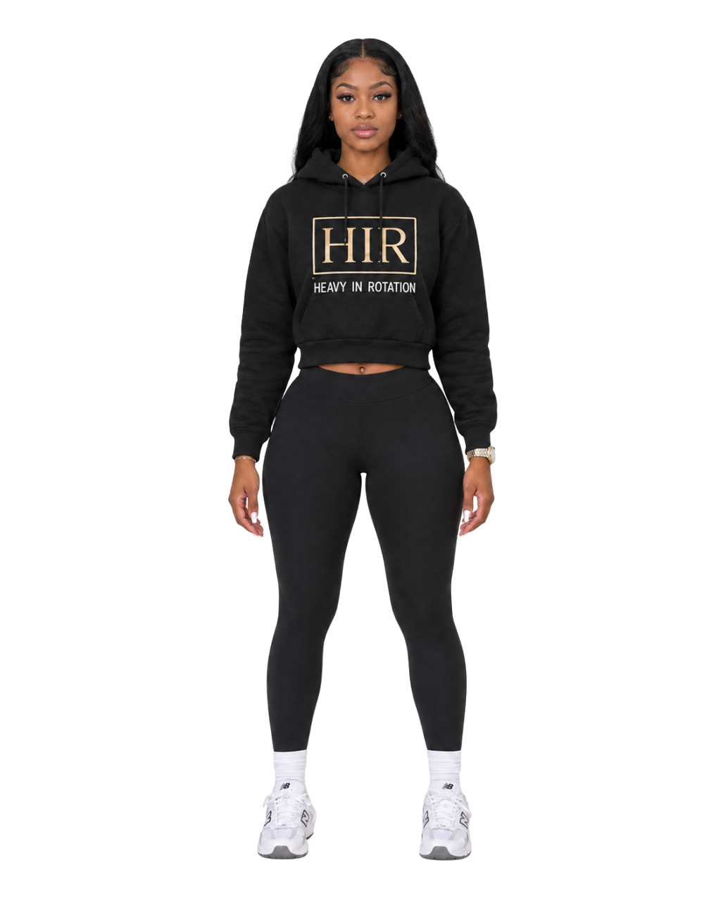 BARCODE CROP HOODIE