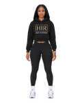 BARCODE CROP HOODIE