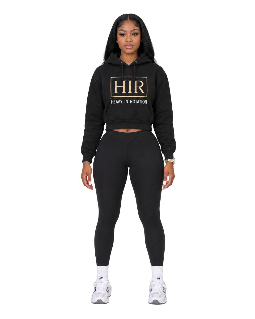BARCODE CROP HOODIE
