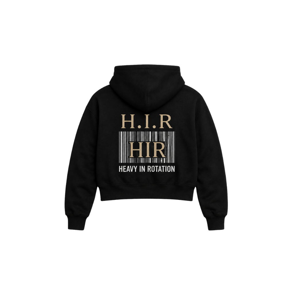 BARCODE CROP HOODIE